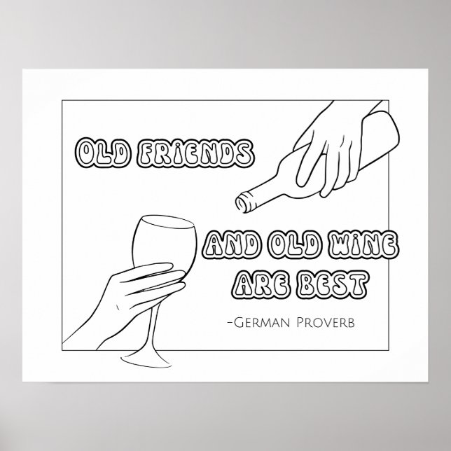 Poster de coloriage du proverbe allemand (Devant)