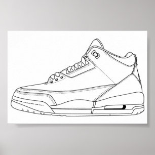 Poster de coloriage Jordan 3