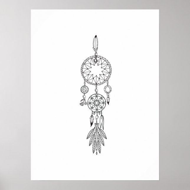 Poster de coloriage personnalisé de Dreamcatcher C (Devant)