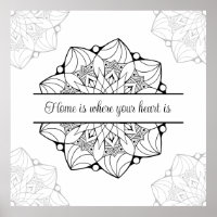 Poster de coloriage personnalisé pour adultes Mand