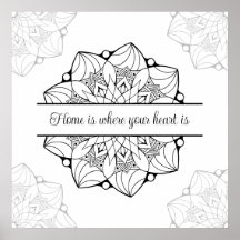 Poster de coloriage personnalisé pour adultes Mand