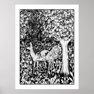 Poster de coloriage pour adultes William Morris Fo