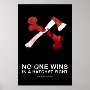 Poster de combat à la hache V.2 - 24 x 36