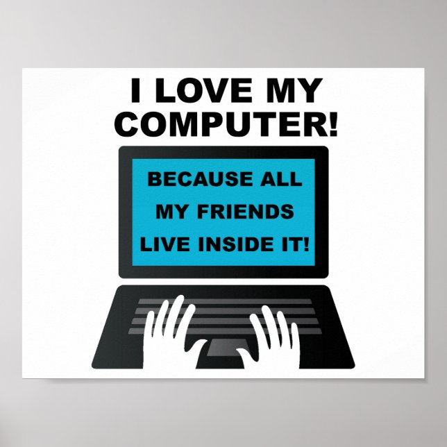 Poster de Computer Friends Funny (Devant)