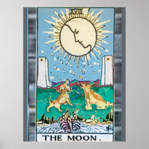 Poster de conception de carte Moon Tarot