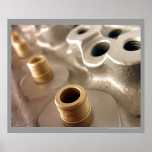 Poster de conception géométrique métallique de la 