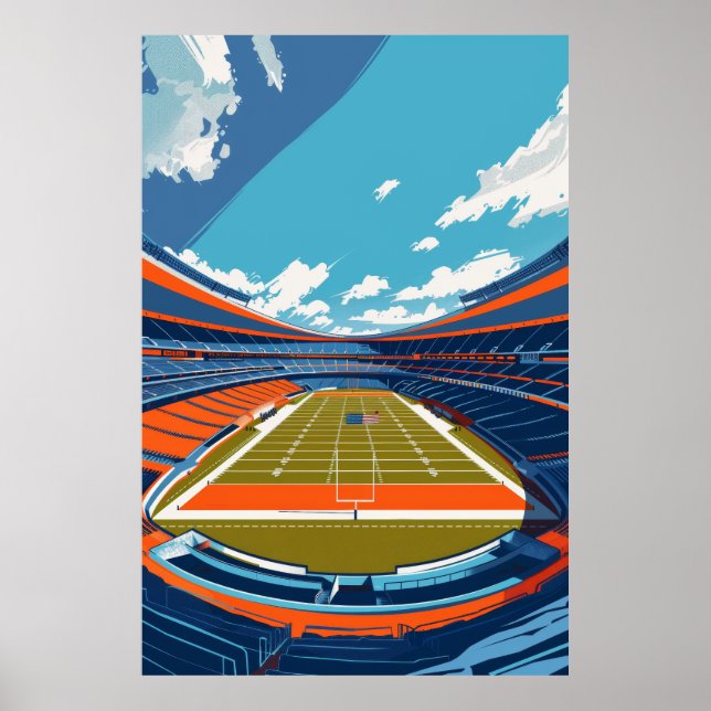 Poster de conception graphique de football américa (Devant)
