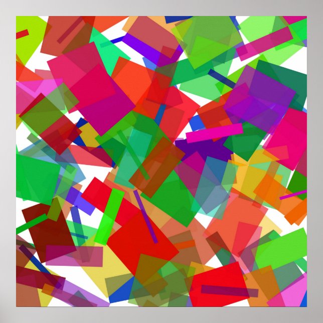 Poster de Confetti Multicolor (Devant)