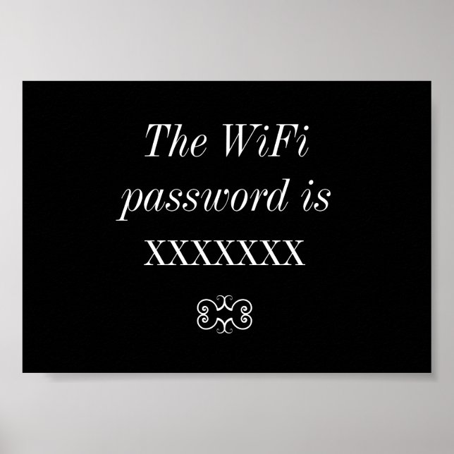 Poster de configuration du mot de passe WiFi (Devant)