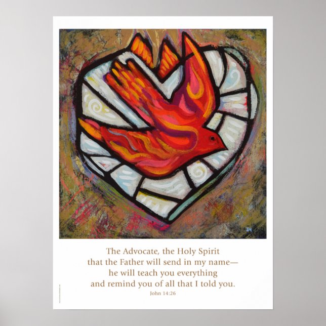 Poster de confirmation Saint-Esprit, Jean 14:26 (Devant)