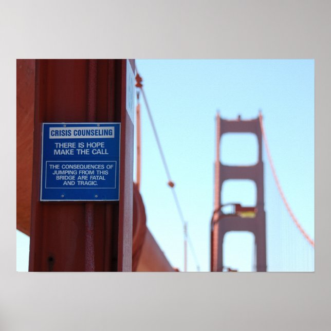 Poster de conseil sur la crise du pont Golden Gate (Devant)