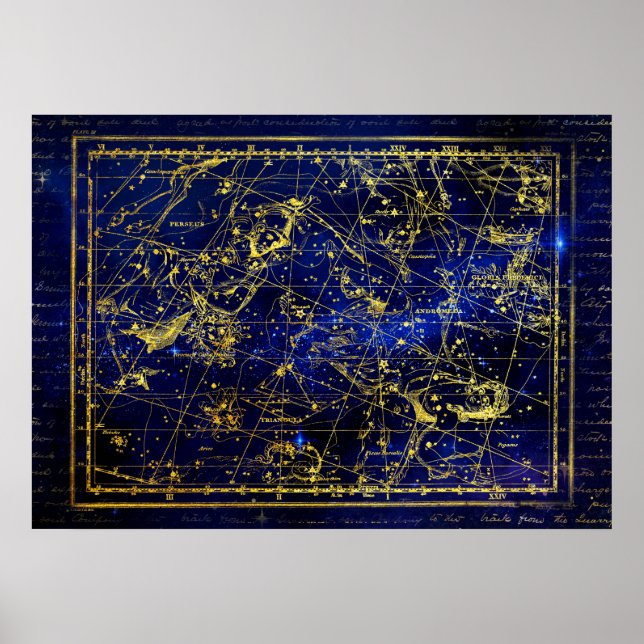 poster de constellation perseus et andromeda (Devant)