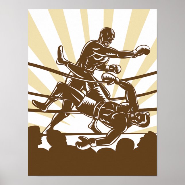 Poster de correspondance de boxe (Devant)