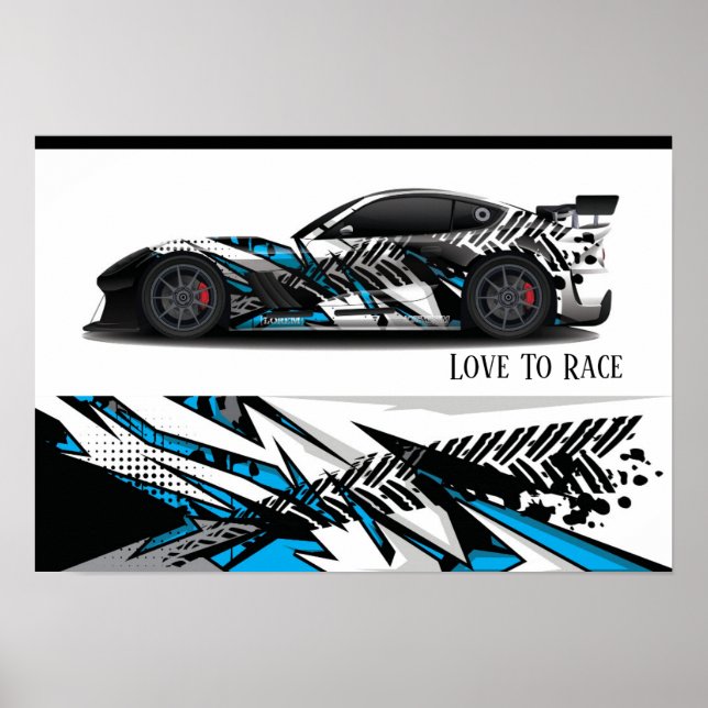 Poster de course automobile (Devant)