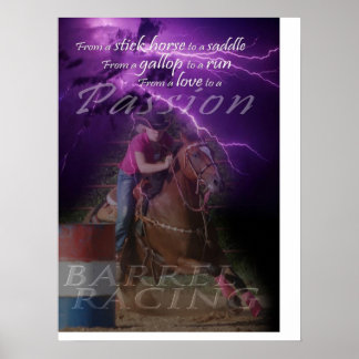 Poster de course de baril
