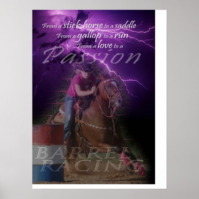 Poster de course de baril (Devant)