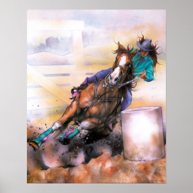 Poster de course de baril (Devant)