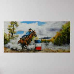 Poster de course de baril