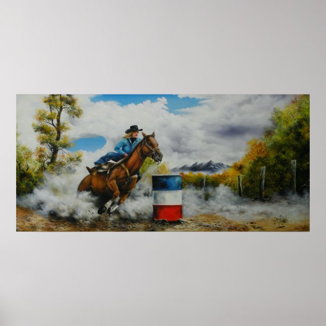 Poster de course de baril (Devant)