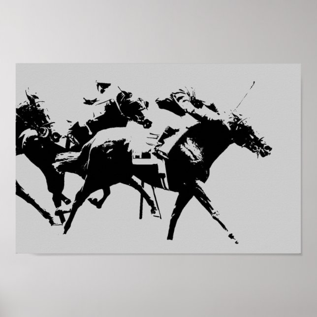 Poster de courses de chevaux (Devant)