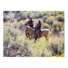 Poster de Cowboys sur Horseback Sagebrush Père Noë