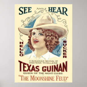 Poster de cowgirl Vintage de Texas Guinan