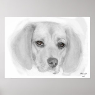 Poster de croquis beagle