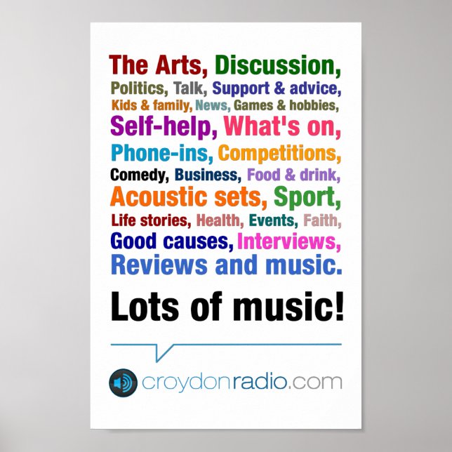 Poster de Croydon Radio A4 (Devant)