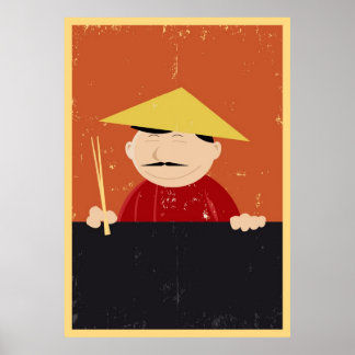 Poster De Cuisine Chinoise Ou Vietnamienne Avec Bâ