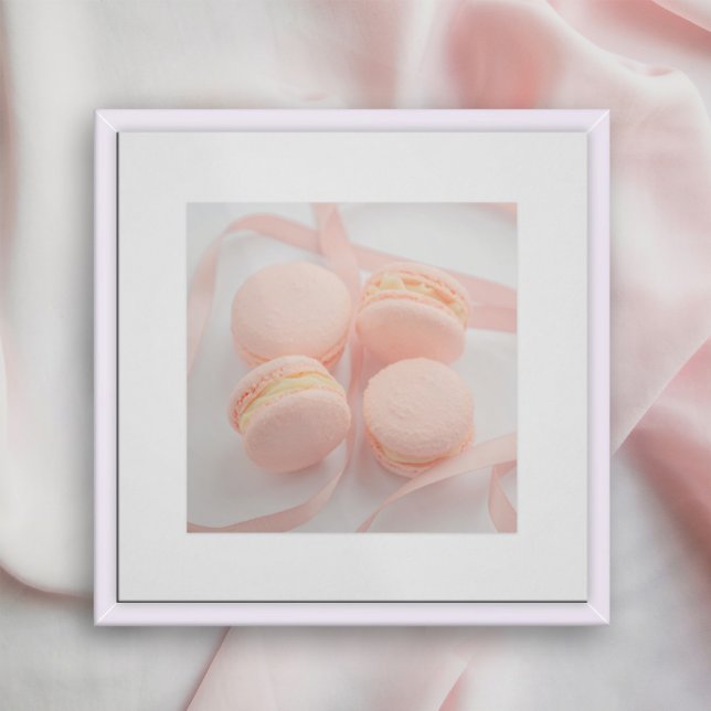 Poster de cuisine Macarons rose sucré | Macarons (Créateur téléchargé)