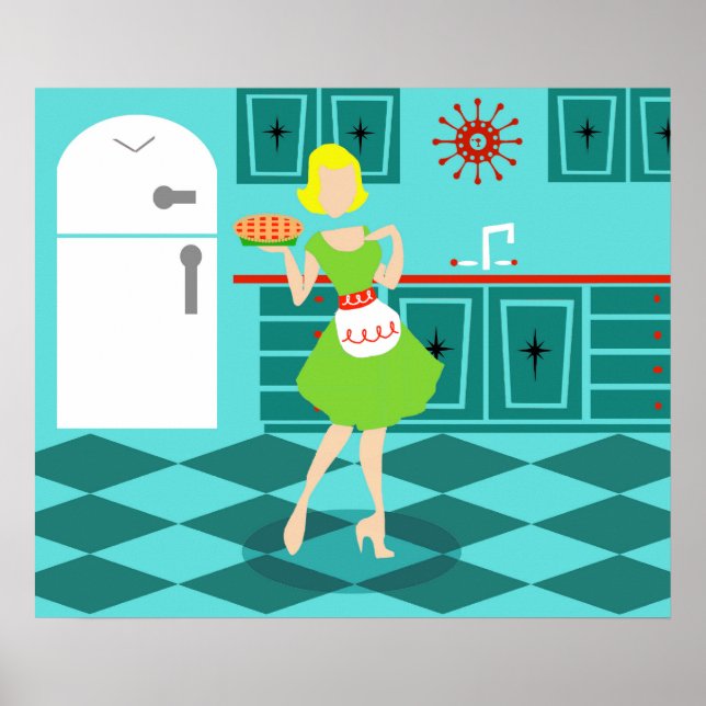 Poster de cuisine rétro (Devant)