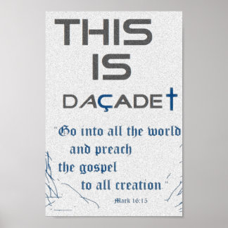 Poster de DaÇade (Bleu et Noir, Toile)