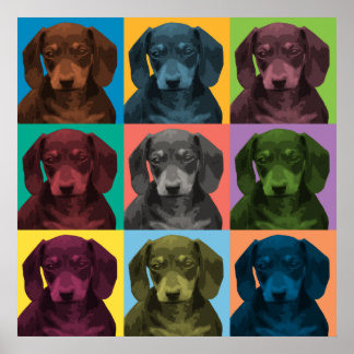 Poster de Dachshund Pop-Art