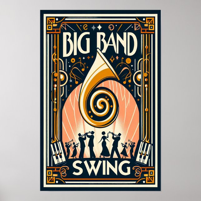 Poster de danse vintage Big Band (Devant)