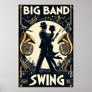 Poster de danse vintage Big Band