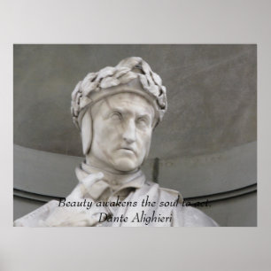 Poster de Dante Alighieri avec une citation inspir