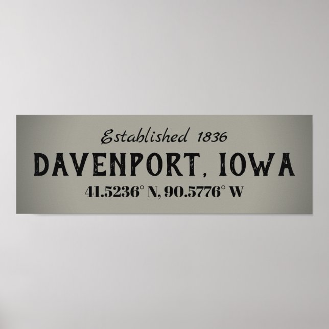 Poster de Davenport, Iowa (Devant)