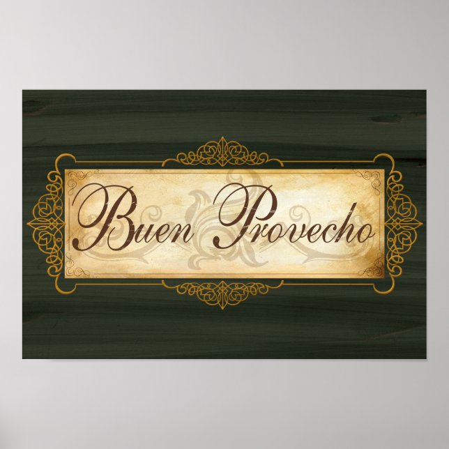 Poster de décoration Buon Provecho (Devant)