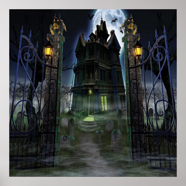 Poster de décoration KRW Halloween Castle Déplaisa (Devant)
