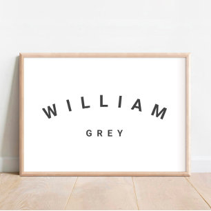 Poster de décoration minimaliste blanc/gris