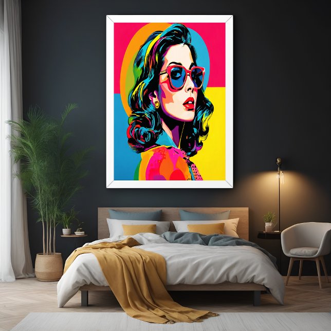 Poster de décoration murale rétro chic de la femme (Créateur téléchargé)