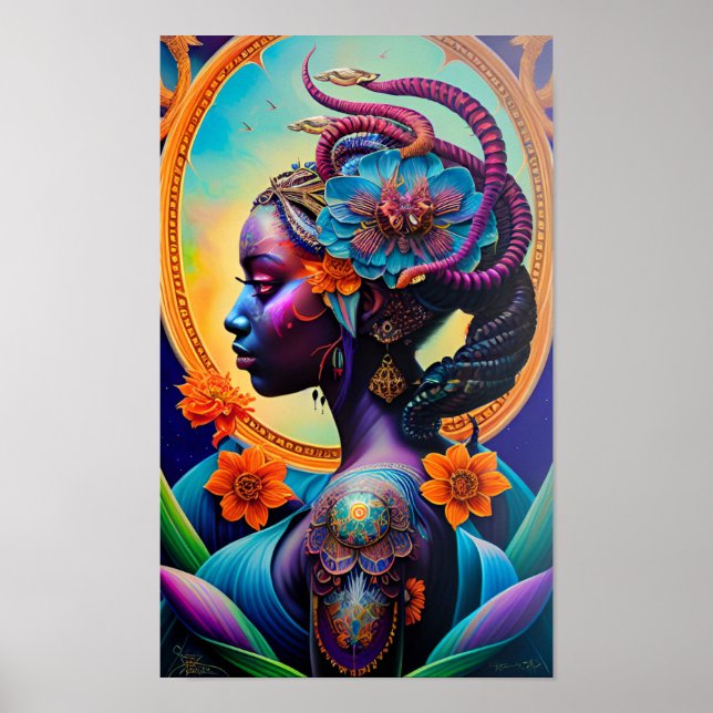 Poster de déesse Scorpio sensuelle (Devant)