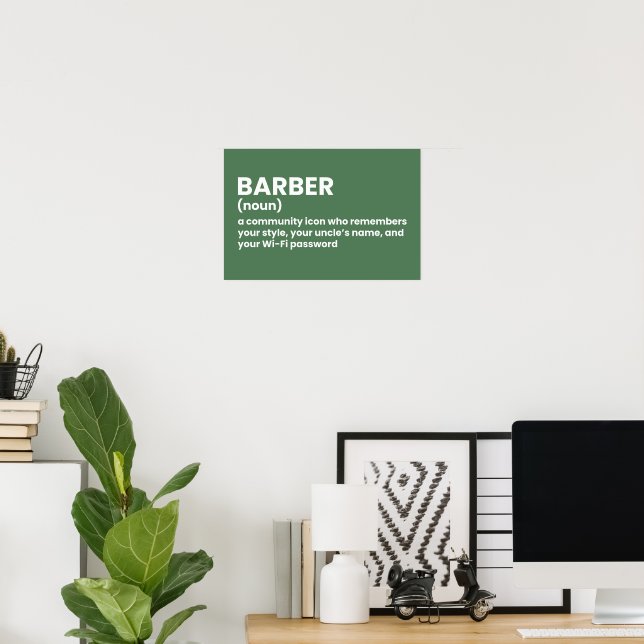 Poster de définition de l'Humour de la Boutique-Ba (Bureau à domicile)