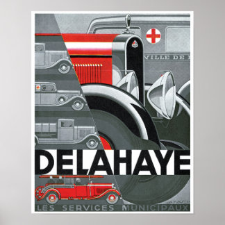 Poster de Delahaye Automobile Ad Art Vintage