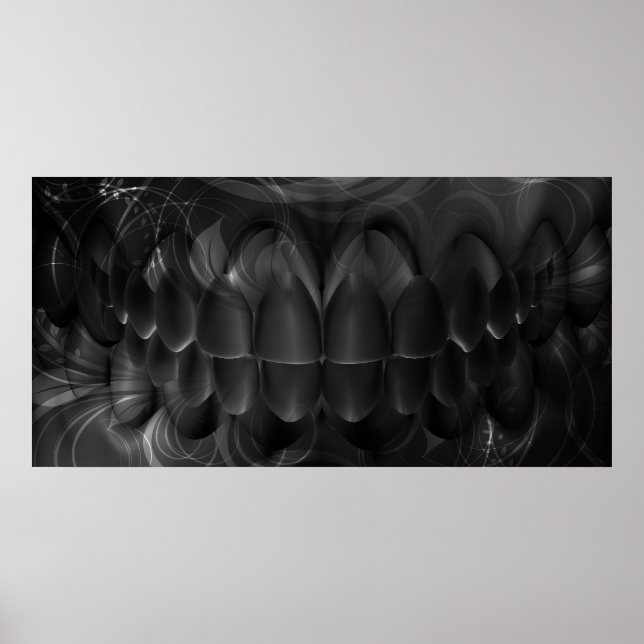 Poster de dentiste Perfect Black Teeth Smile (Devant)