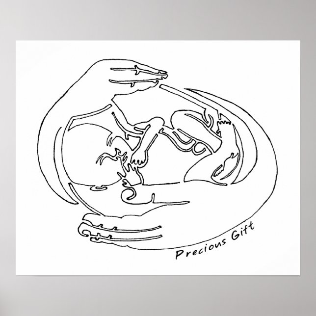 Poster de design cadeau une ligne Precive (Devant)