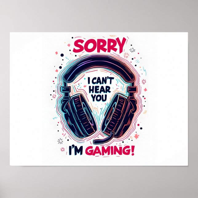 Poster de design de casques de jeu (Devant)