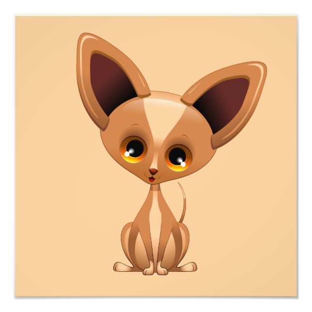 Poster de dessin de Chihuahua Chien Chien Chien Ch (Devant)