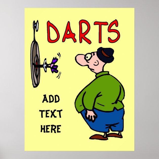 Poster de dessin de Darts Player (Devant)