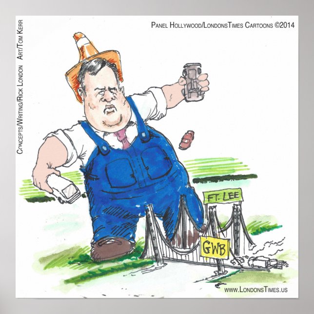 Poster de dessin politique du roi Christie Funny (Devant)